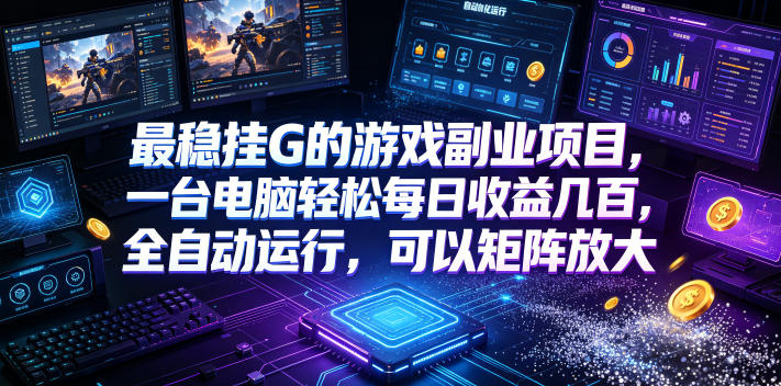 AI游戏全自动挂机项目，单号日入100左右，可矩阵放大！-海桐网创