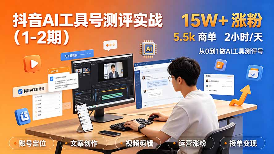 抖音AI工具号测评实战(1-2期-云网创