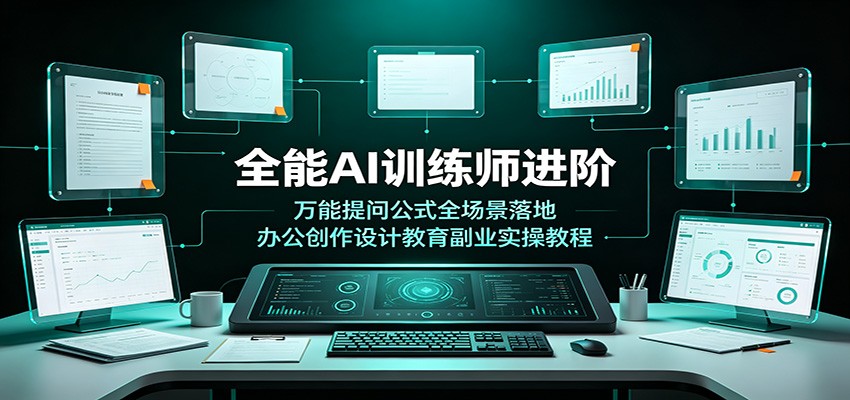 全能AI训练师进阶：万能提问公式全场景落地，办公创作设计教育副业实操教程-海桐网创