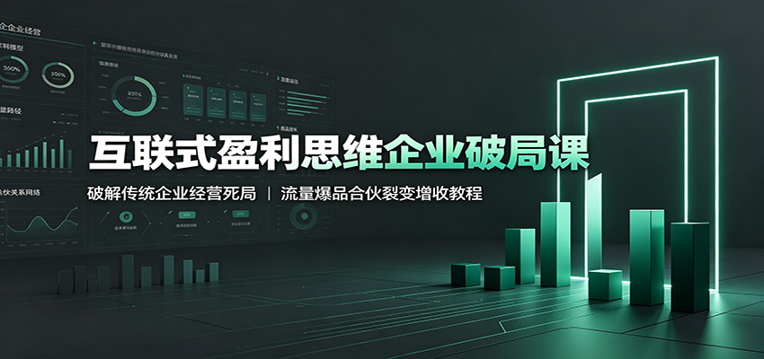 互联式盈利思维企业破局课：破解传统企业经营死局，流量爆品合伙裂变增收教程-海桐网创