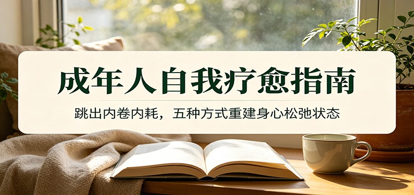 成年人自我疗愈指南:跳出内卷内耗,五种方式重建身心松弛状态-海桐网创
