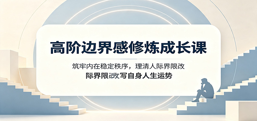 高阶边界感修炼成长课：筑牢内在稳定秩序，理清人际界限改写自身人生运势-海桐网创