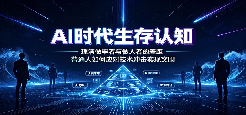 AI时代生存认知：理清做事者与做人者的差距，普通人如何应对技术冲击实现突围-海桐网创