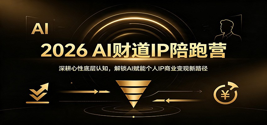 2026 AI财道IP陪跑营：深耕心性底层认知，解锁AI赋能个人IP商业变现新路径-海桐网创