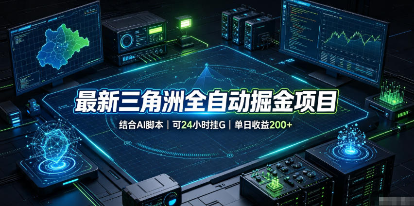 最新三角洲全自动掘金项目,结合AI脚本,可24小时挂G,单日收益200+【揭秘】-海桐网创