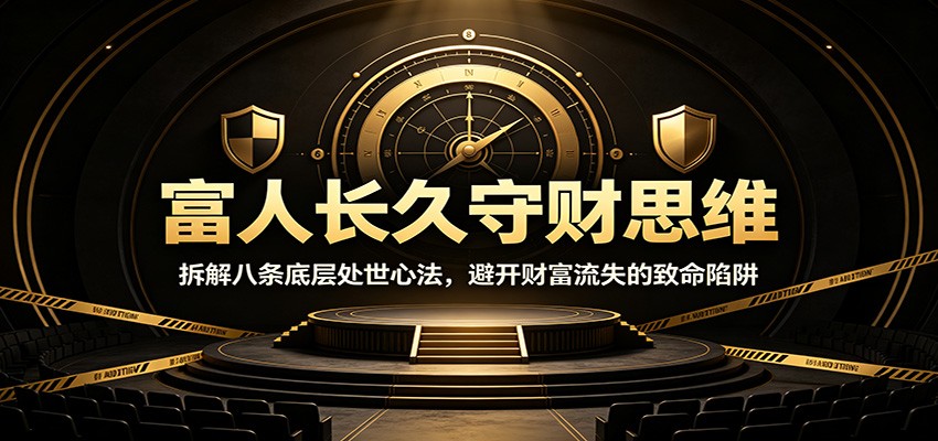 富人长久守财思维：拆解八条底层处世心法，避开财富流失的致命陷阱-海桐网创