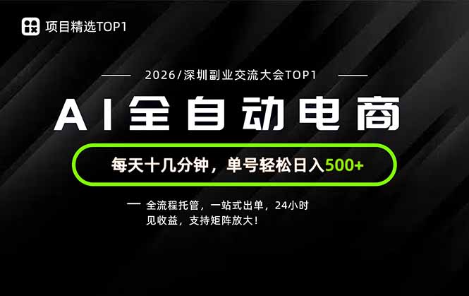 副业精选TOP1，全流程托管，24小时见收益，单号轻松日入500+-海桐网创