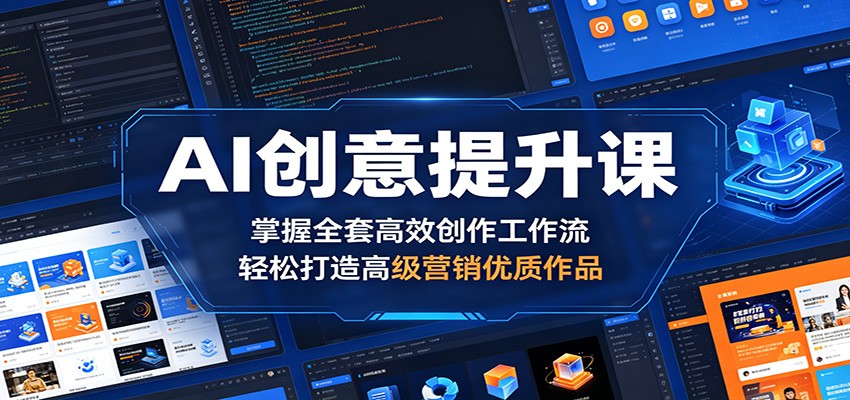 AI创意提升课：掌握全套高效创作工作流，轻松打造高级营销优质作品-海桐网创