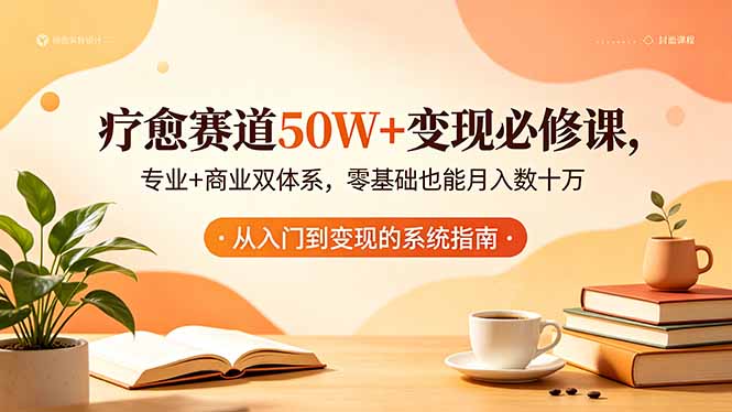 疗愈赛道50W+变现必修课，专业+商业双体系，零基础也能月入数十万-海桐网创