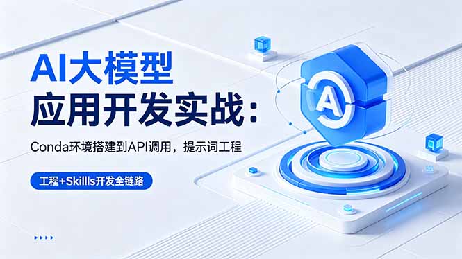 AI 大模型应用开发实战：Conda环境搭建到API调用，提示词工程+Skills开发全链路-海桐网创
