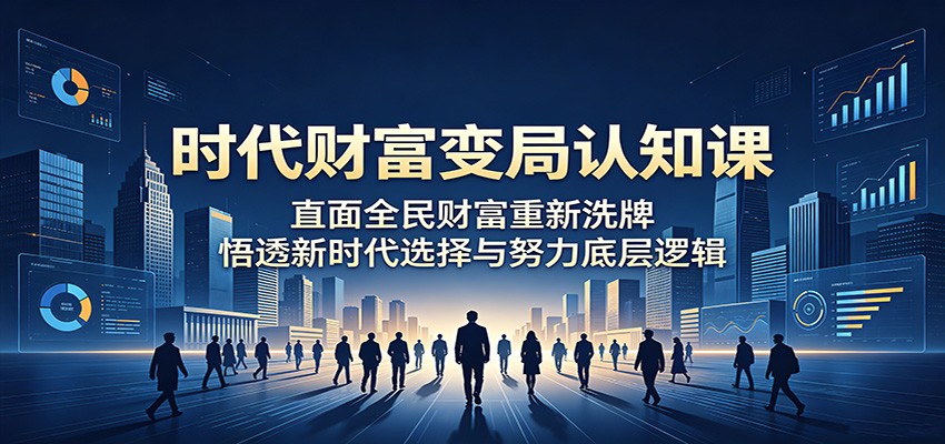 时代财富变局认知课：直面全民财富重新洗牌，悟透新时代选择与努力底层逻辑-海桐网创