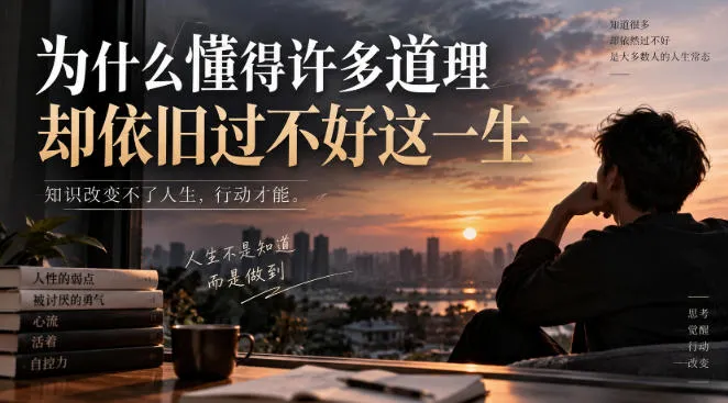 某社群精选文:为什么懂得许多道理却依旧过不好这一生?-海桐网创