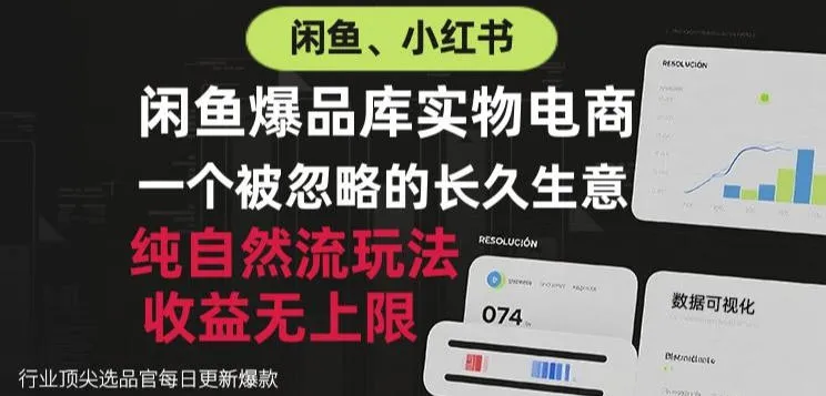 闲鱼小红书实物电商，纯自然流玩法，一个被忽略的长久生意，收益无上限【揭秘】-海桐网创