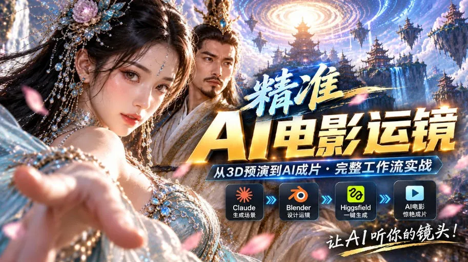 AI视频终于能精准运镜了!Claude+Blender+Higgsfield免费插件实测-海桐网创