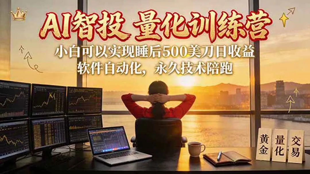 (20433期)AI智投EA量化训练营【第三期】,多策略智投+防爆技术+趋势分析 ,轻松上手,矩阵放大,长期稳定。-海桐网创