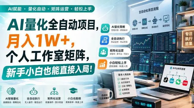 (20270期)AI黄金量化玩法,新手低成本入局的最佳跳板,月收益轻松万元!-海桐网创